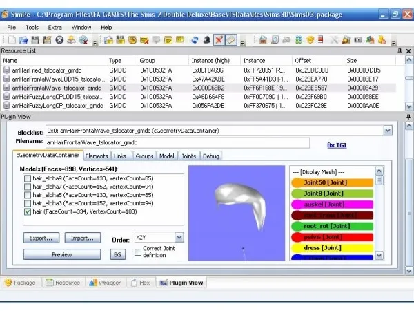 SimPE Package Editor - The Sims 2 Custom Content