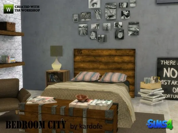 kardofe Bedroom City by thesimsresource - The Sims 4 Custom Content