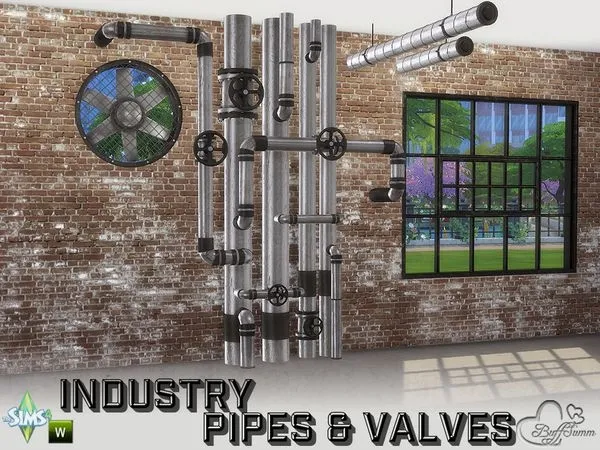 Industry Pipes Valves by thesimsresource - The Sims 4 Custom Content
