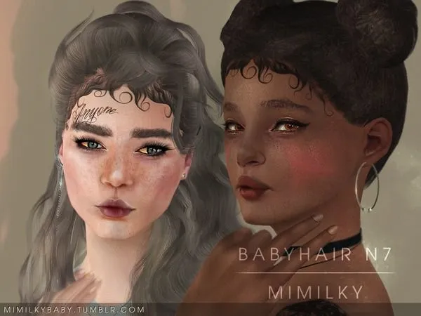 Mimilky Babyhair N7 - The Sims 3 Custom Content