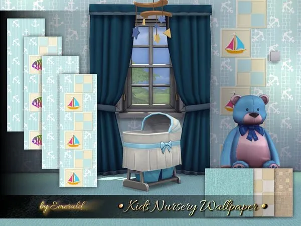 Kids Nursery Wallpaper - The Sims 4 Custom Content