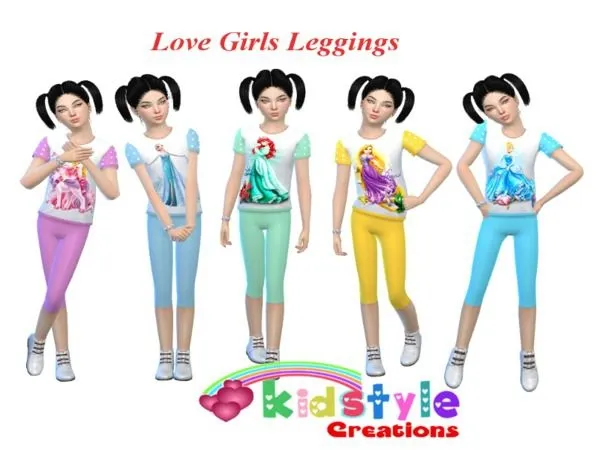 Love Girls Leggings - The Sims 4 Custom Content