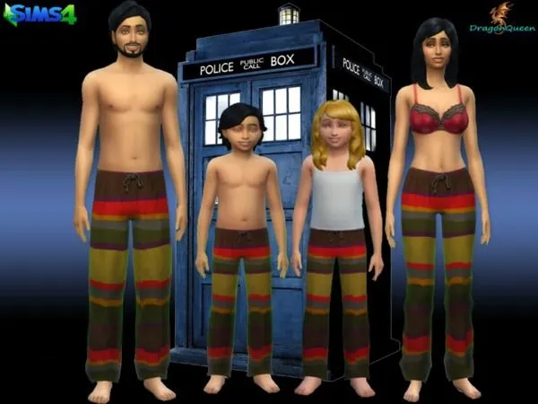 Baker Scarf Pant Set - The Sims 4 Custom Content