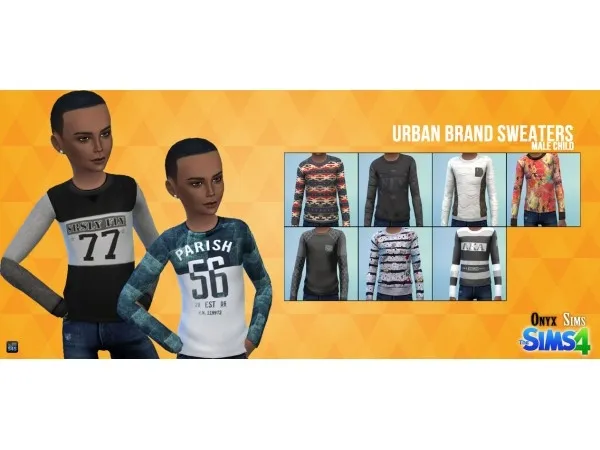 Urban Brand Sweaters - The Sims 4 Custom Content