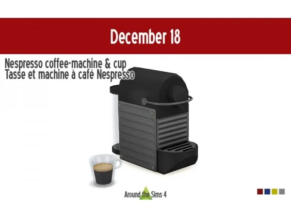 Nespresso Coffee machine Cup by simsfinds - The Sims 4 Custom Content