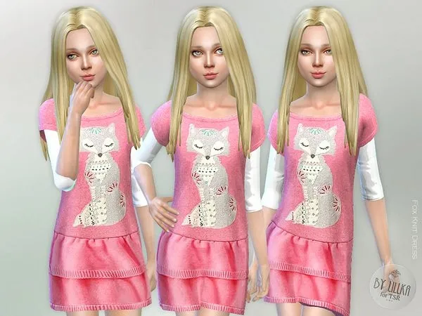 Fox Knit Dress - The Sims 4 Custom Content