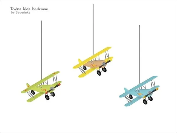 [Twins kidsroom] airplane ceiling decor v02 - The Sims 4 Custom Content