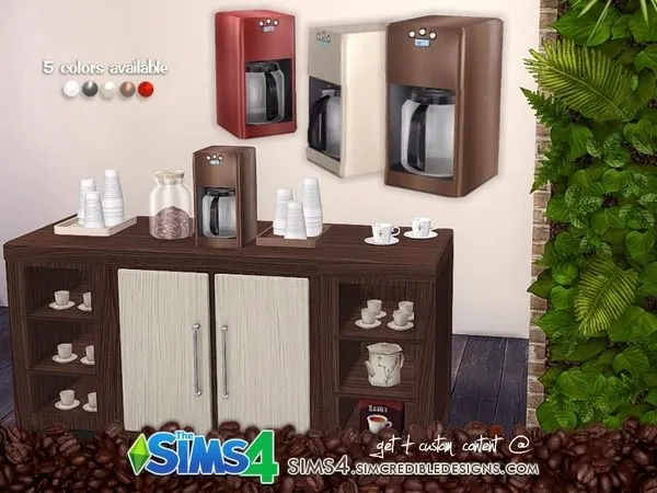 Cafeteria coffee machine - The Sims 4 Custom Content