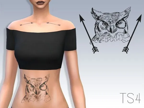 Mix GrafitySims Rogue Tatoos - The Sims 4 Custom Content