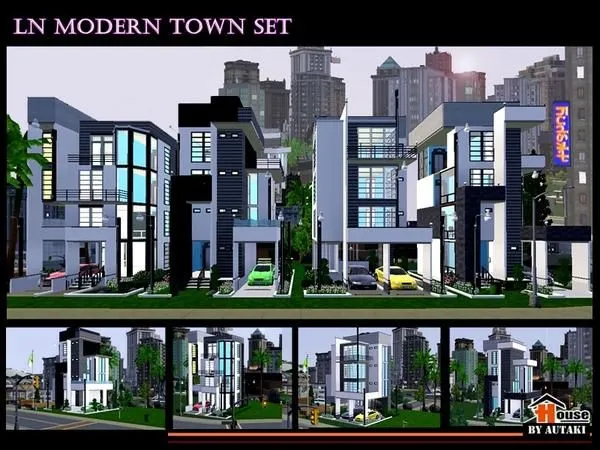 LN Modern Town Set - The Sims 3 Custom Content