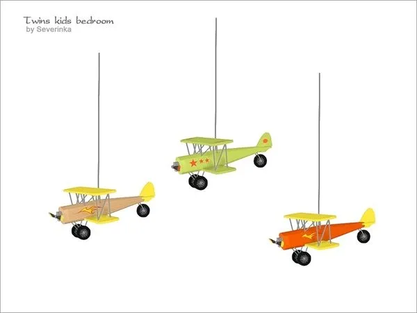 [Twins kidsroom] airplane ceiling decor v01 - The Sims 4 Custom Content