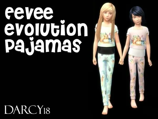 Eevee Evolution Pajamas - The Sims 4 Custom Content