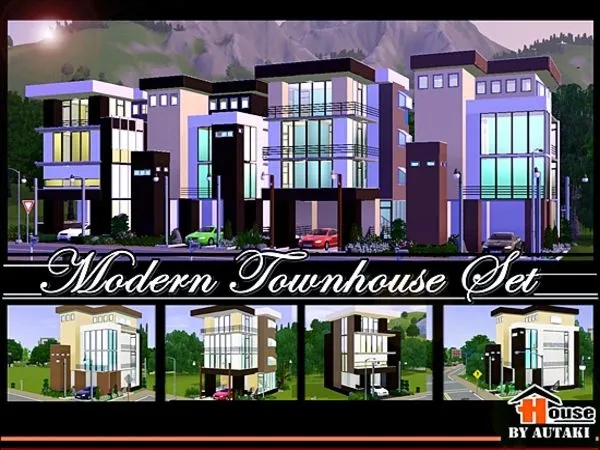 Modern Town house Set - The Sims 3 Custom Content
