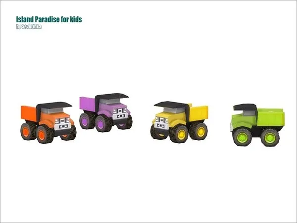 [Island Par1072dise] Kids truck - The Sims 4 Custom Content