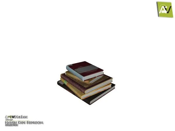 Haven Kids Horizontal Books - The Sims 4 Custom Content