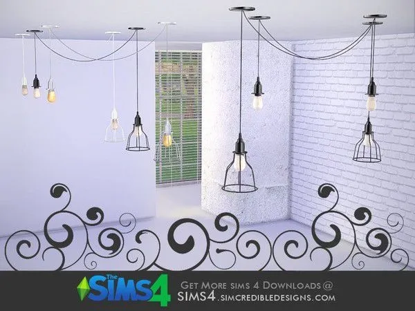 Nuance Ceiling Lamp by thesimsresource - The Sims 4 Custom Content