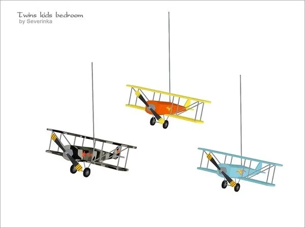 [Twins kidsroom] airplane ceiling decor v03 - The Sims 4 Custom Content