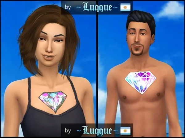 Mix Galaxy Diamond Tattoo Male and - The Sims 4 Custom Content