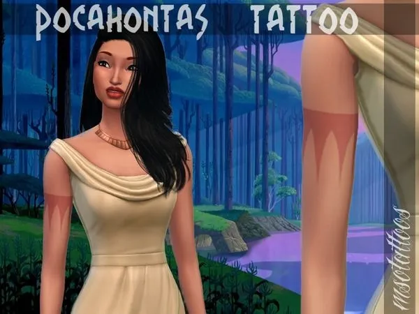 Tattoos from Pocahontas - The Sims 4 Custom Content