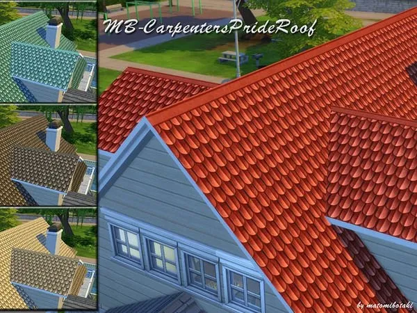 MB CarpentersPrideRoof - The Sims 4 Custom Content