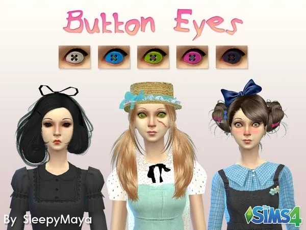 Button Eyes - The Sims 4 Custom Content