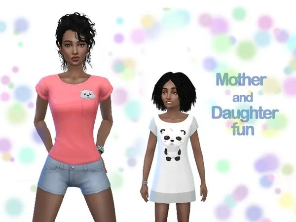 Mother and Daughter Fun Get - The Sims 4 Custom Content