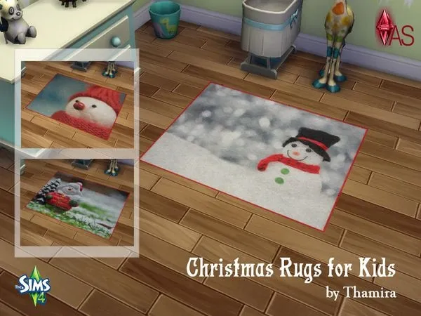 Christmas Rugs for Kids - The Sims 4 Custom Content
