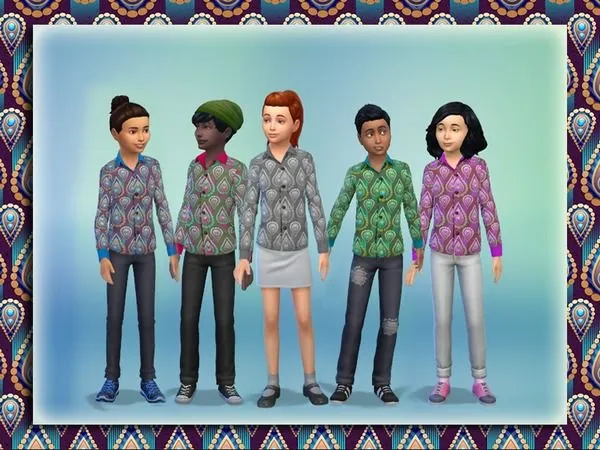 Fancy drops shirt for kids - The Sims 4 Custom Content