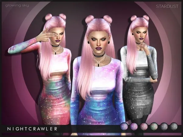 Nightcrawler Stardust Dress - The Sims 4 Custom Content