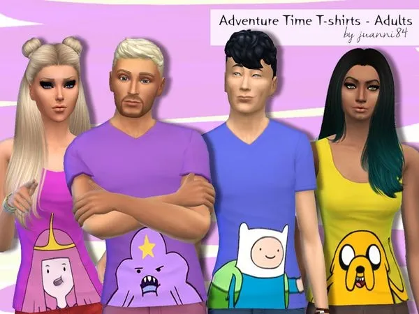 Adventure Time T shirts for Adults - The Sims 4 Custom Content