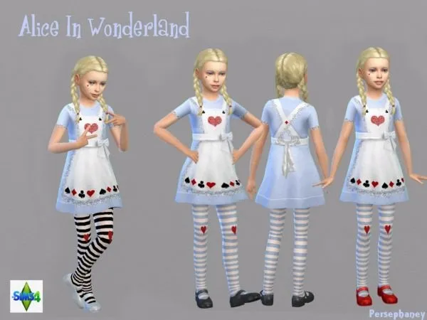 Alice in Wonderland Costume - The Sims 4 Custom Content