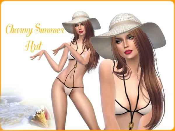 Charmy Summer Hat - The Sims 4 Custom Content