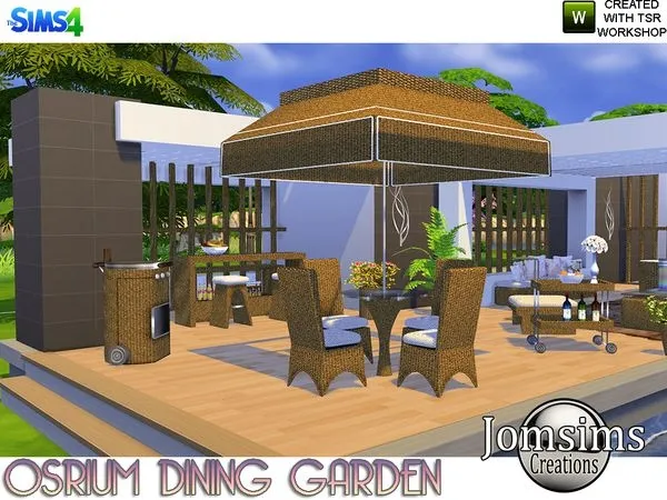 Osrium Dining Garden - The Sims 4 Custom Content