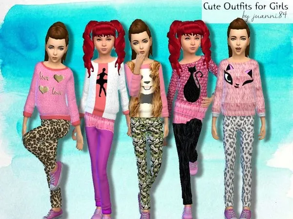 Cute Outfits for Girls - The Sims 4 Custom Content