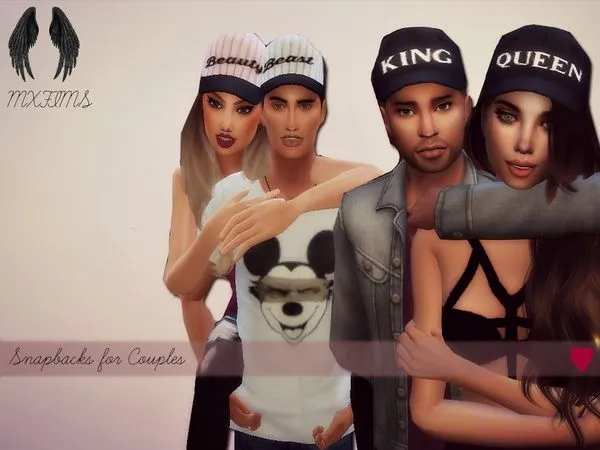 Snapbacks for Couples - The Sims 4 Custom Content