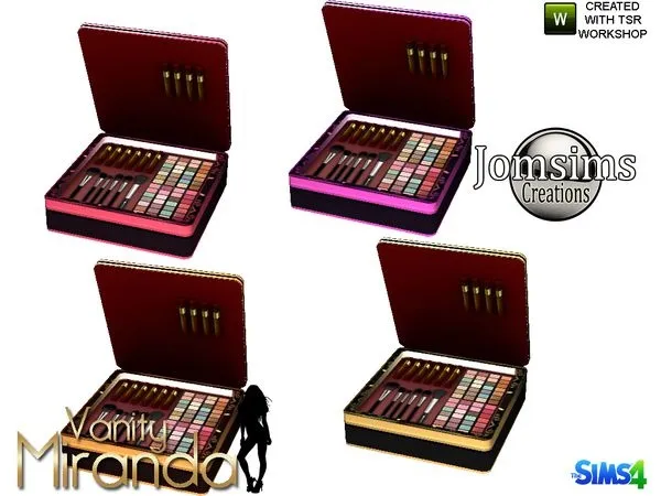 miranda vanity Makeup kit make up brushes - The Sims 4 Custom Content