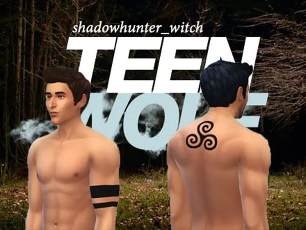 Teen Wolf Tattoos Set For Male - The Sims 4 Custom Content