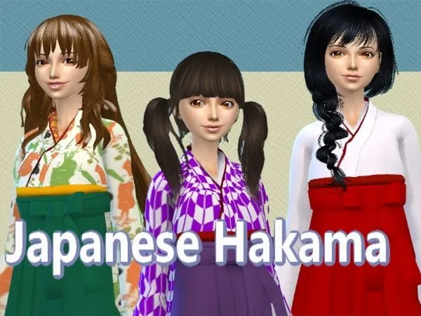 Japanese Hakama - The Sims 4 Custom Content