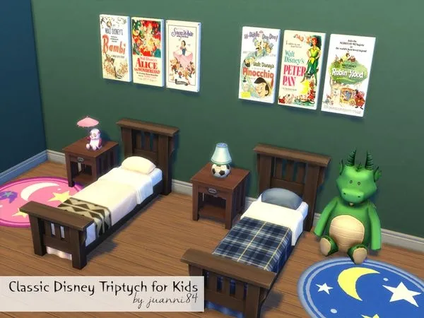 Classic Disney Triptych for Kids - The Sims 4 Custom Content