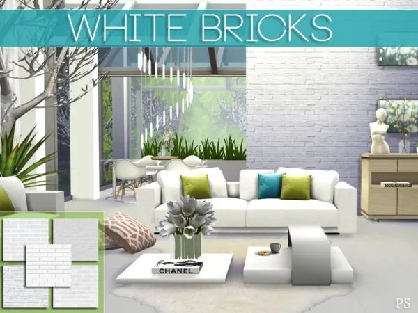 White Bricks by thesimsresource - The Sims 4 Custom Content