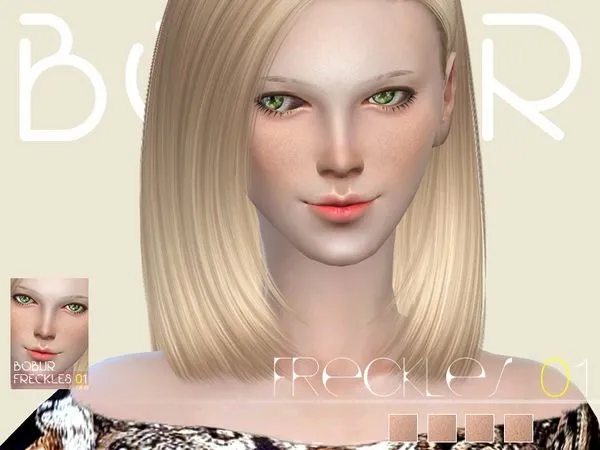 Bobur freckles 01 - The Sims 4 Custom Content