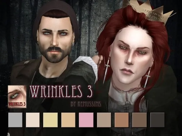 Wrinkles 3 for males - The Sims 4 Custom Content