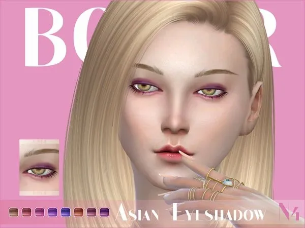 Bobur Asian Eyeshadow N04 - The Sims 4 Custom Content