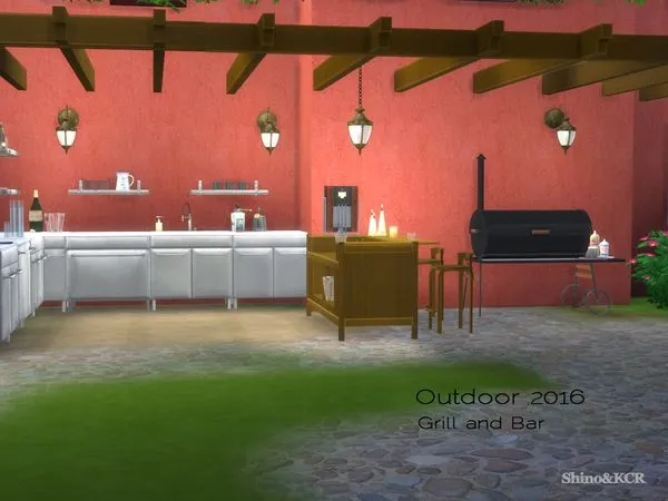 Outdoor 2016 Grill and Bar - The Sims 4 Custom Content