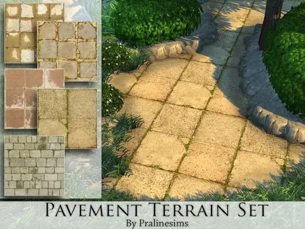 Pavement Terrain Set by thesimsresource - The Sims 4 Custom Content