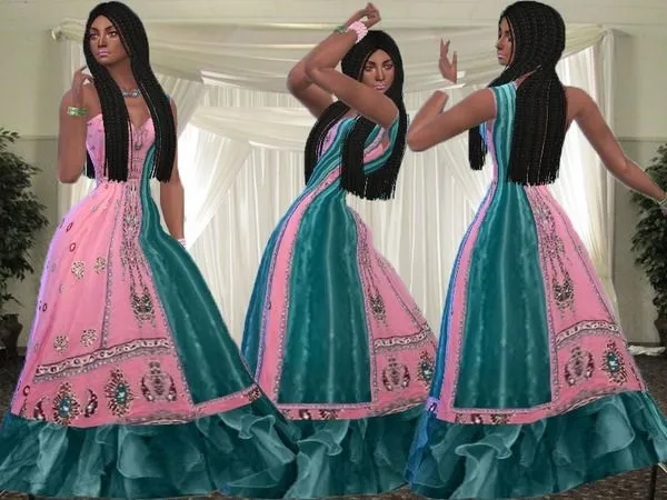 Pakistani fashion dress - The Sims 4 Custom Content