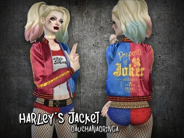 Harley Quinn's Jacket - The Sims 4 Custom Content