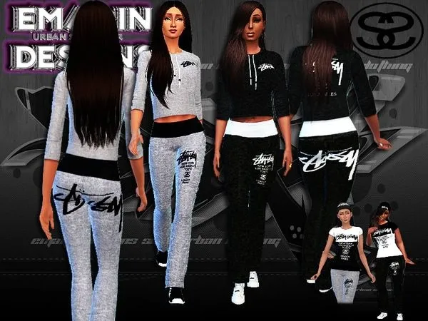 Ladies Stussy Outfits - The Sims 4 Custom Content