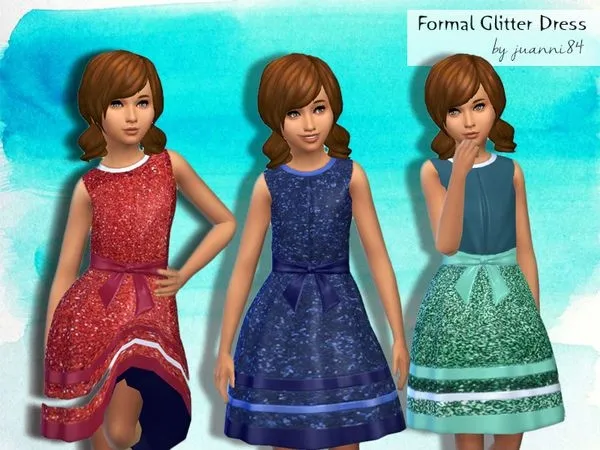 Glitter Formal Dresses - The Sims 4 Custom Content