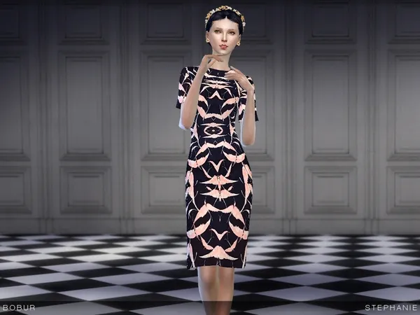 Bobur stephanie dress - The Sims 4 Custom Content